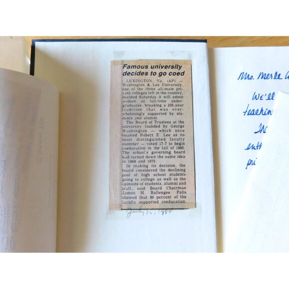 Lee The Last Years By Charles Bracelen Flood 1981 HBDJ with Letters and Clipping - Picture 9 of 11